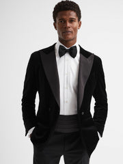 Men Silk Cummerbund in Black
