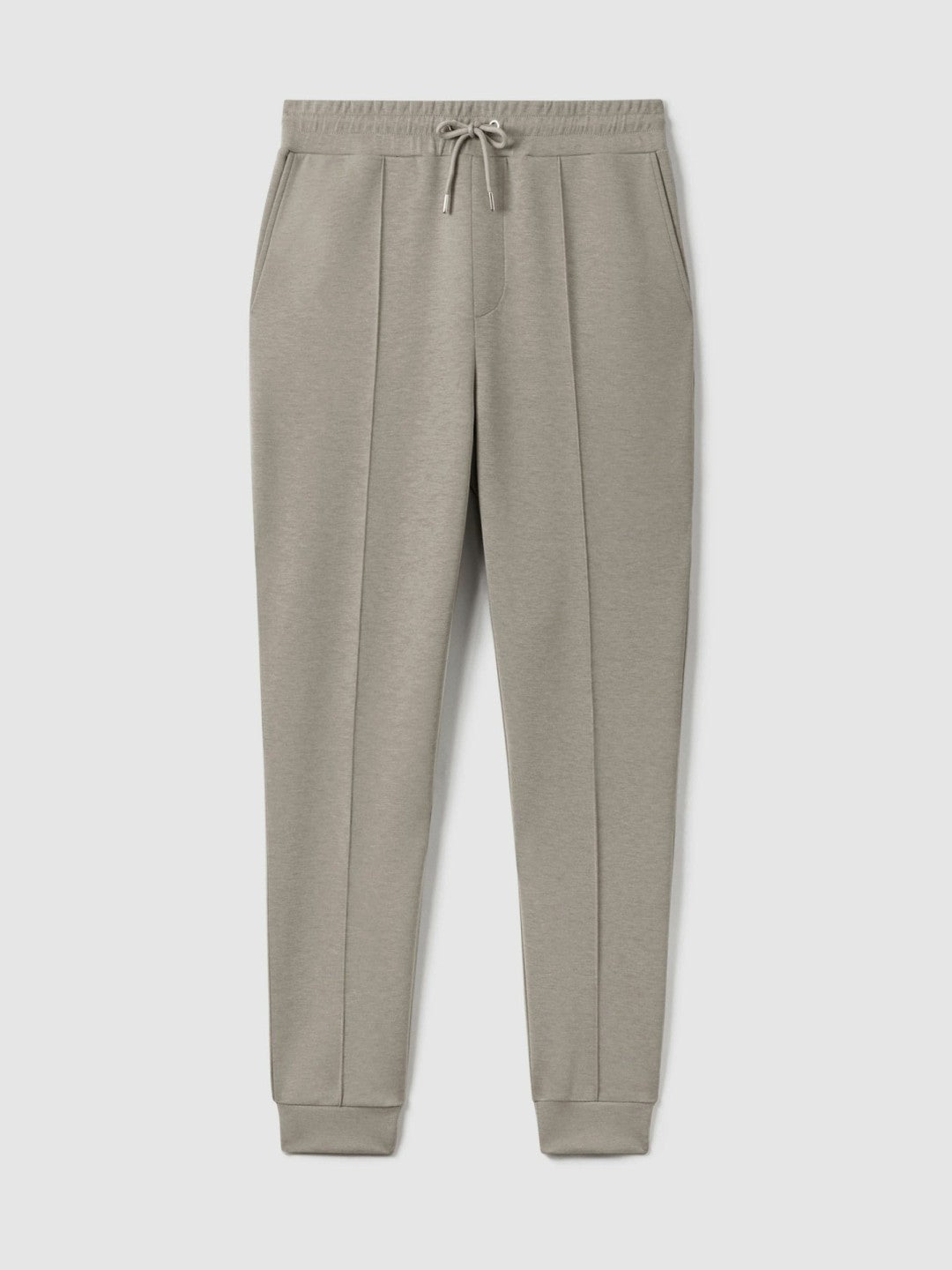 Men Drawstring Jersey Joggers in Taupe