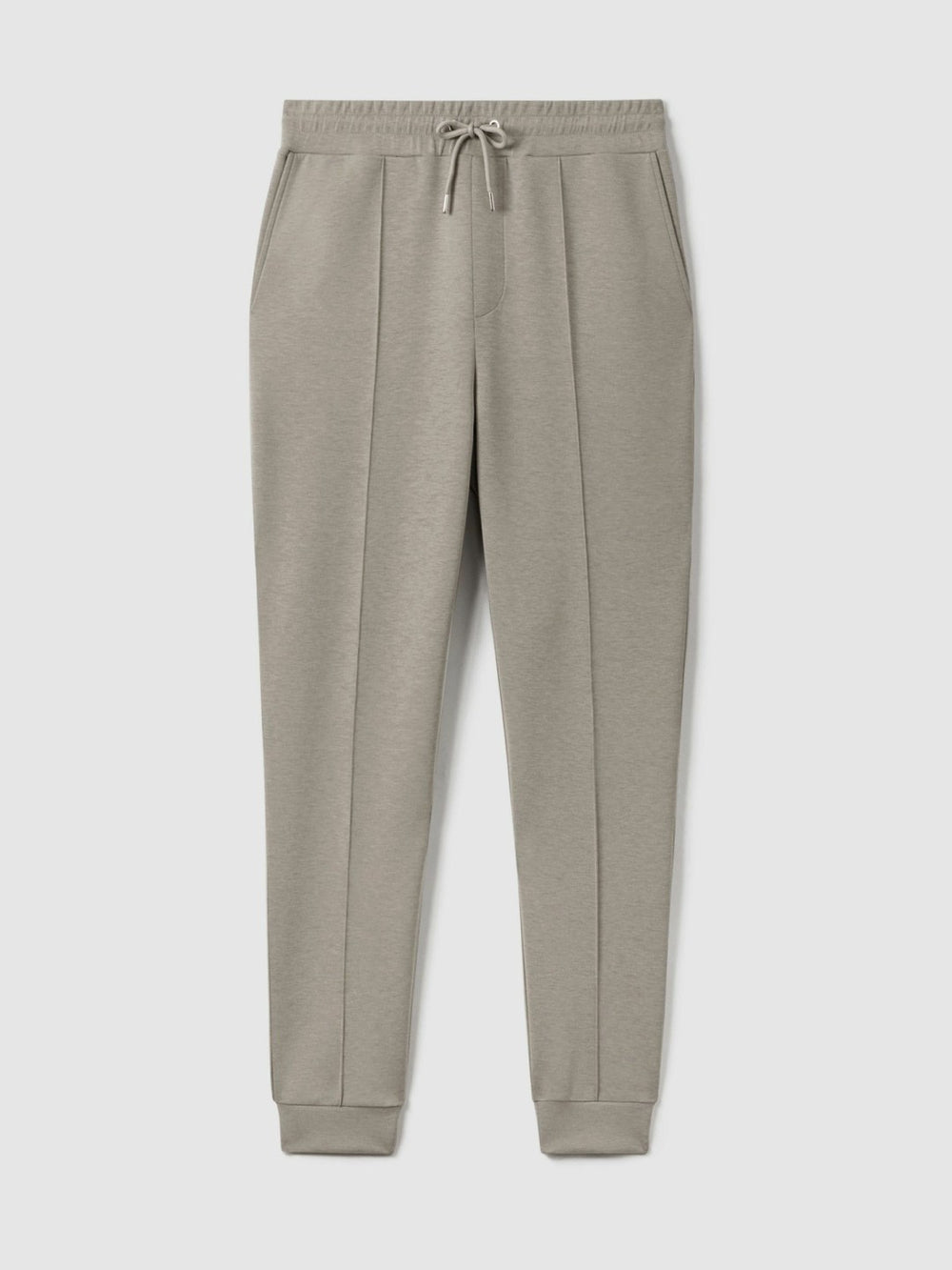 Men Drawstring Jersey Joggers in Taupe