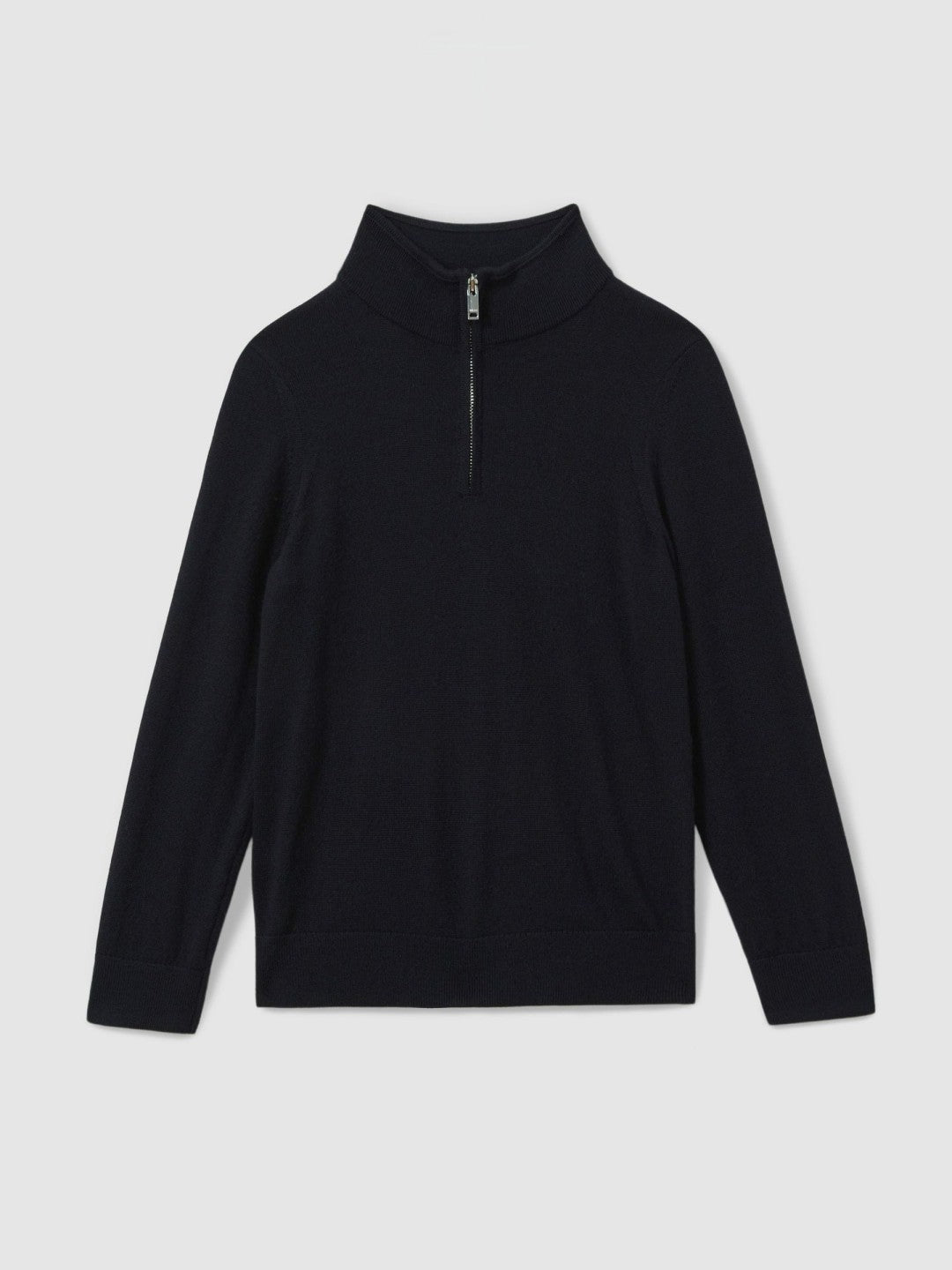 Children & Baby 9-13 yrs Merino Wool Half-Zip Funnel Neck Jumper in Navy