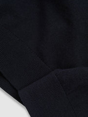 Children & Baby 3-9 yrs Merino Wool Half-Zip Funnel Neck Jumper in Navy