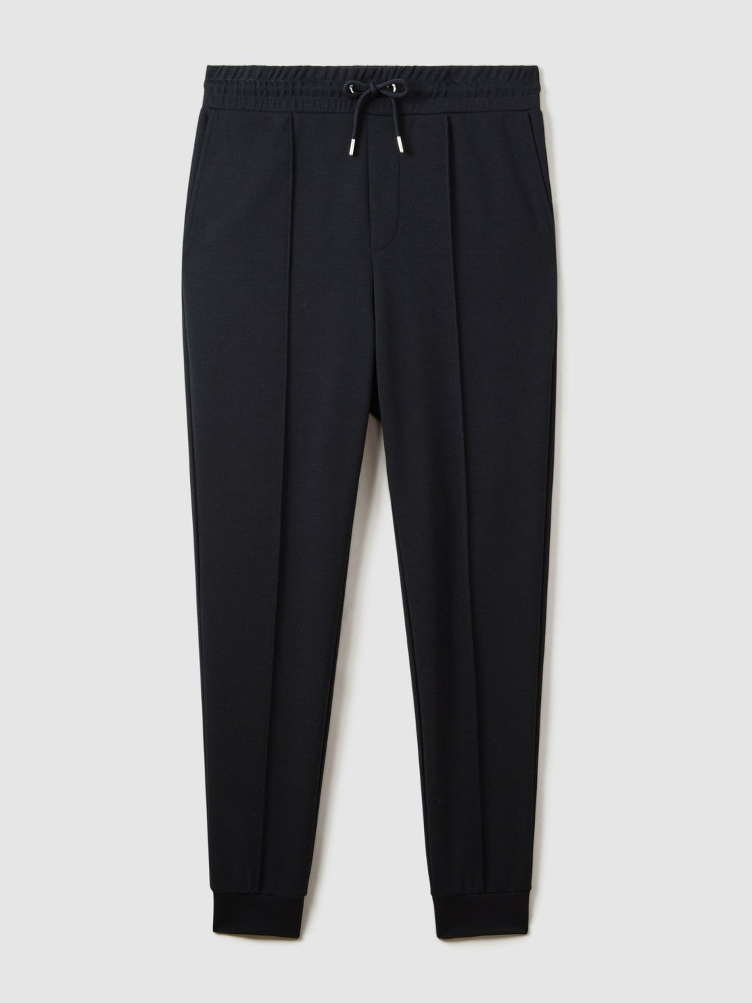 Men Drawstring Jersey Joggers in Navy Blue