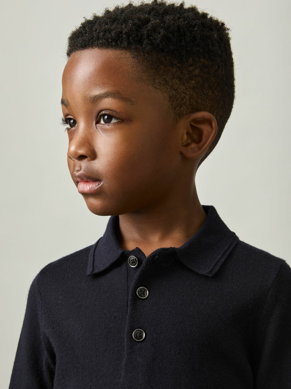 Children & Baby 9-14 yrs Merino Wool Polo Shirt in Navy