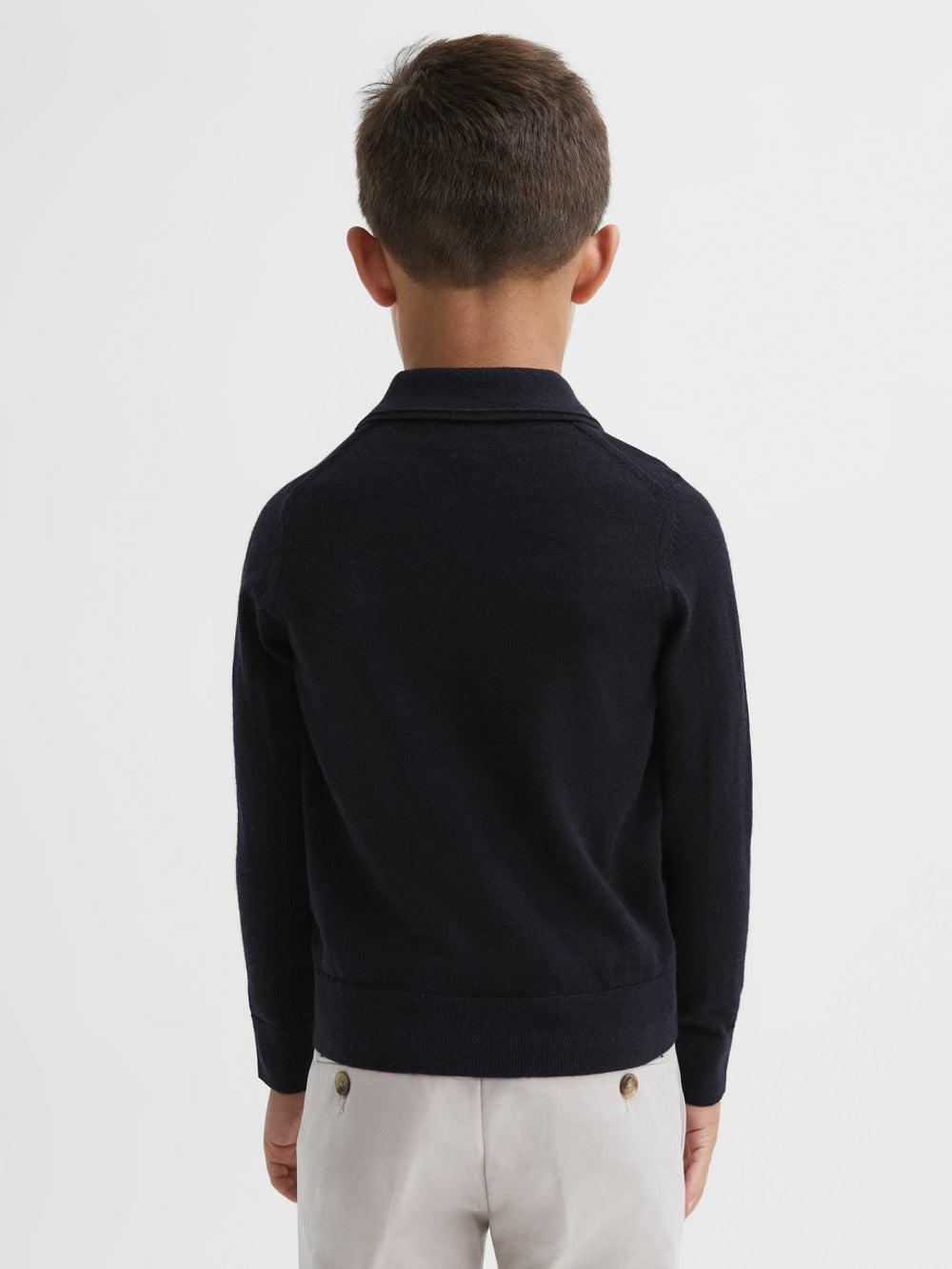 Children & Baby 9-14 yrs Merino Wool Polo Shirt in Navy
