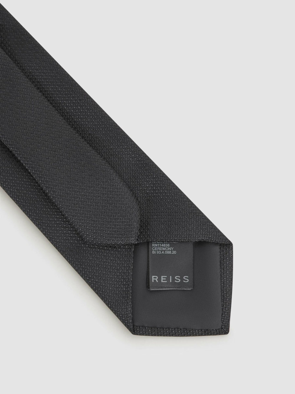 Men Textured Silk Blend Tie in Black