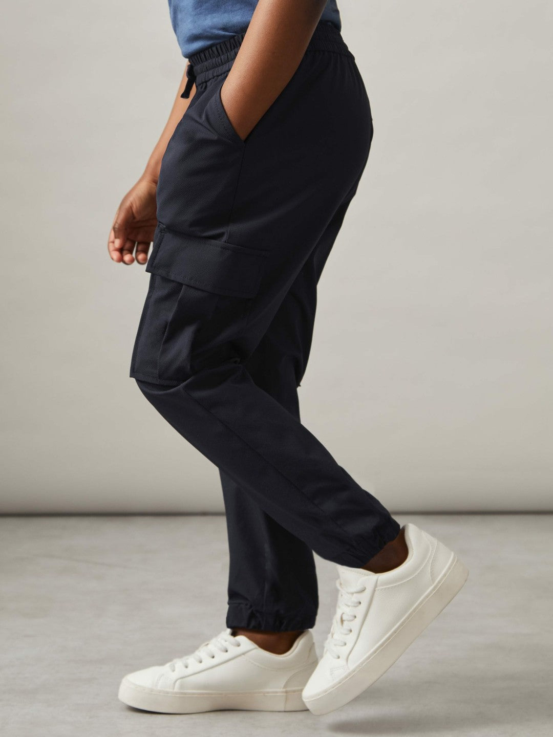 Children & Baby 9-14 yrs Technical Drawstring Cuffed Cargo Trousers in Navy