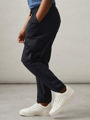 Children & Baby 9-14 yrs Technical Drawstring Cuffed Cargo Trousers in Navy