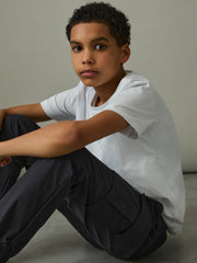 Children & Baby 3-9 yrs Technical Drawstring Cuffed Cargo Trousers in Navy