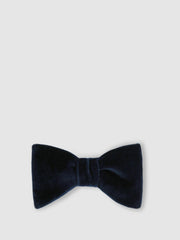 Men Velvet Bow Tie in Navy