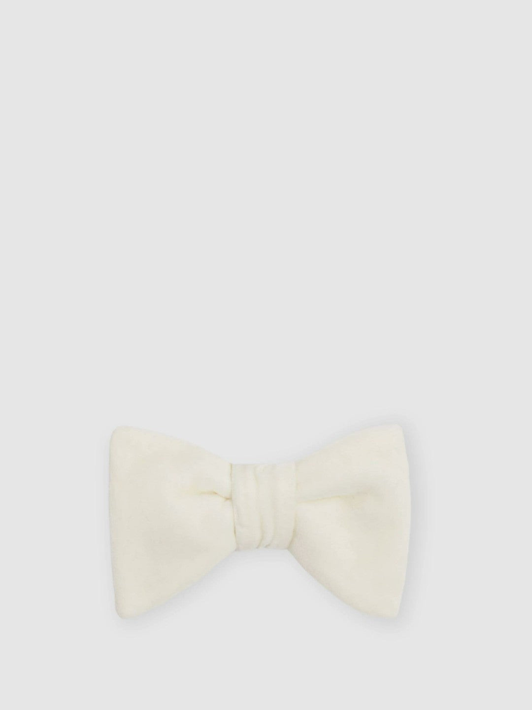 Men Velvet Bow Tie in Ivory