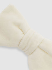 Men Velvet Bow Tie in Ivory