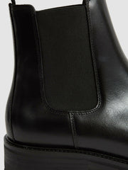 Men Leather Chelsea Boots in Black