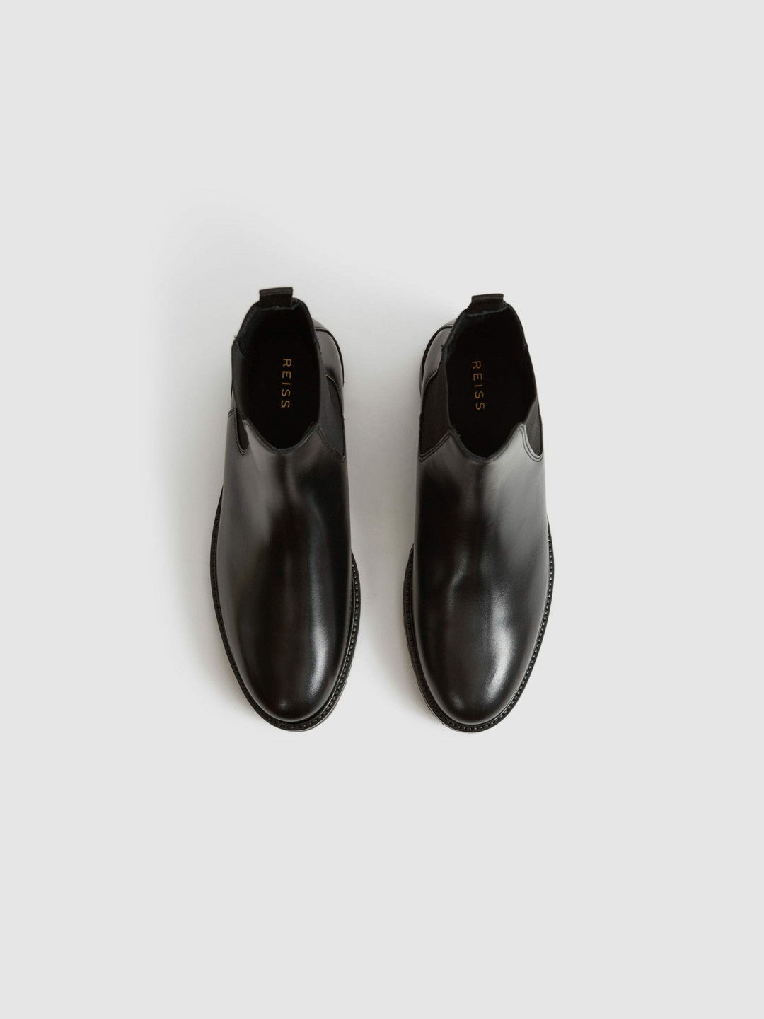 Men Leather Chelsea Boots in Black