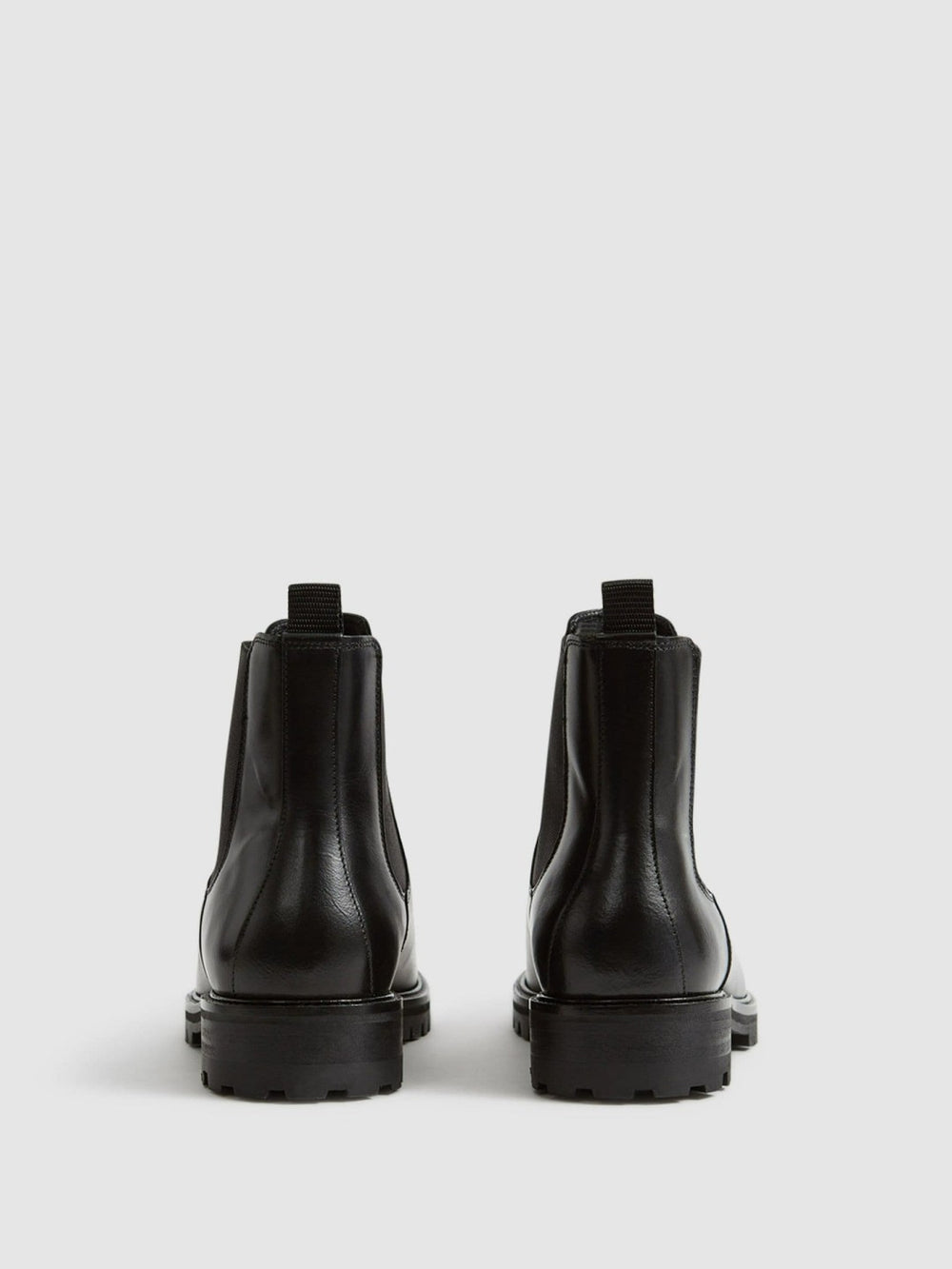 Men Leather Chelsea Boots in Black