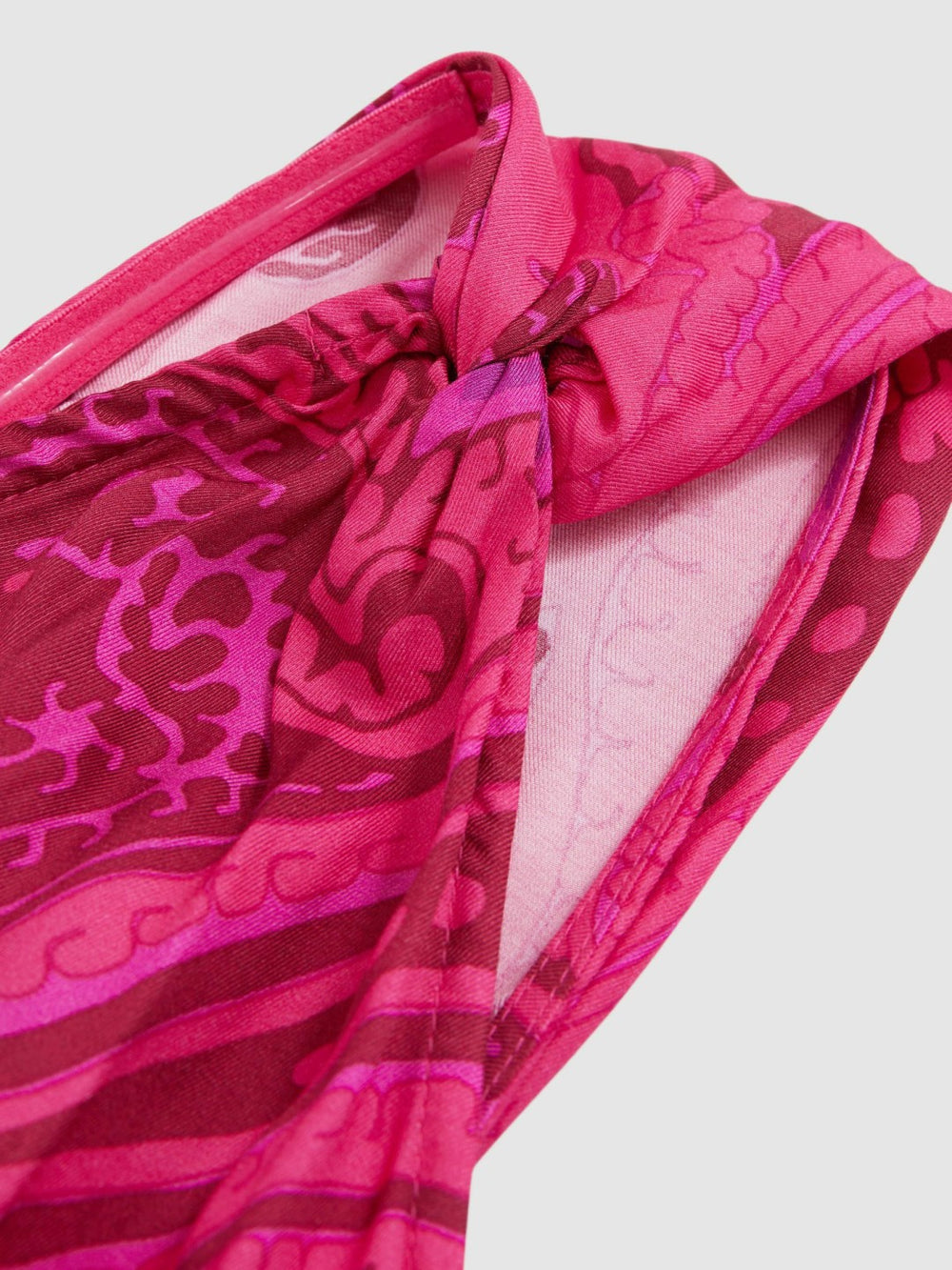Women Paisley-Print One-Shoulder Midi Dress in Pink