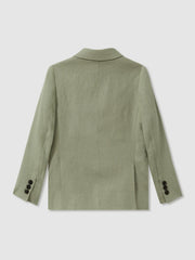 Children & Baby 9-13 yrs Linen Single Breasted Blazer in Apple