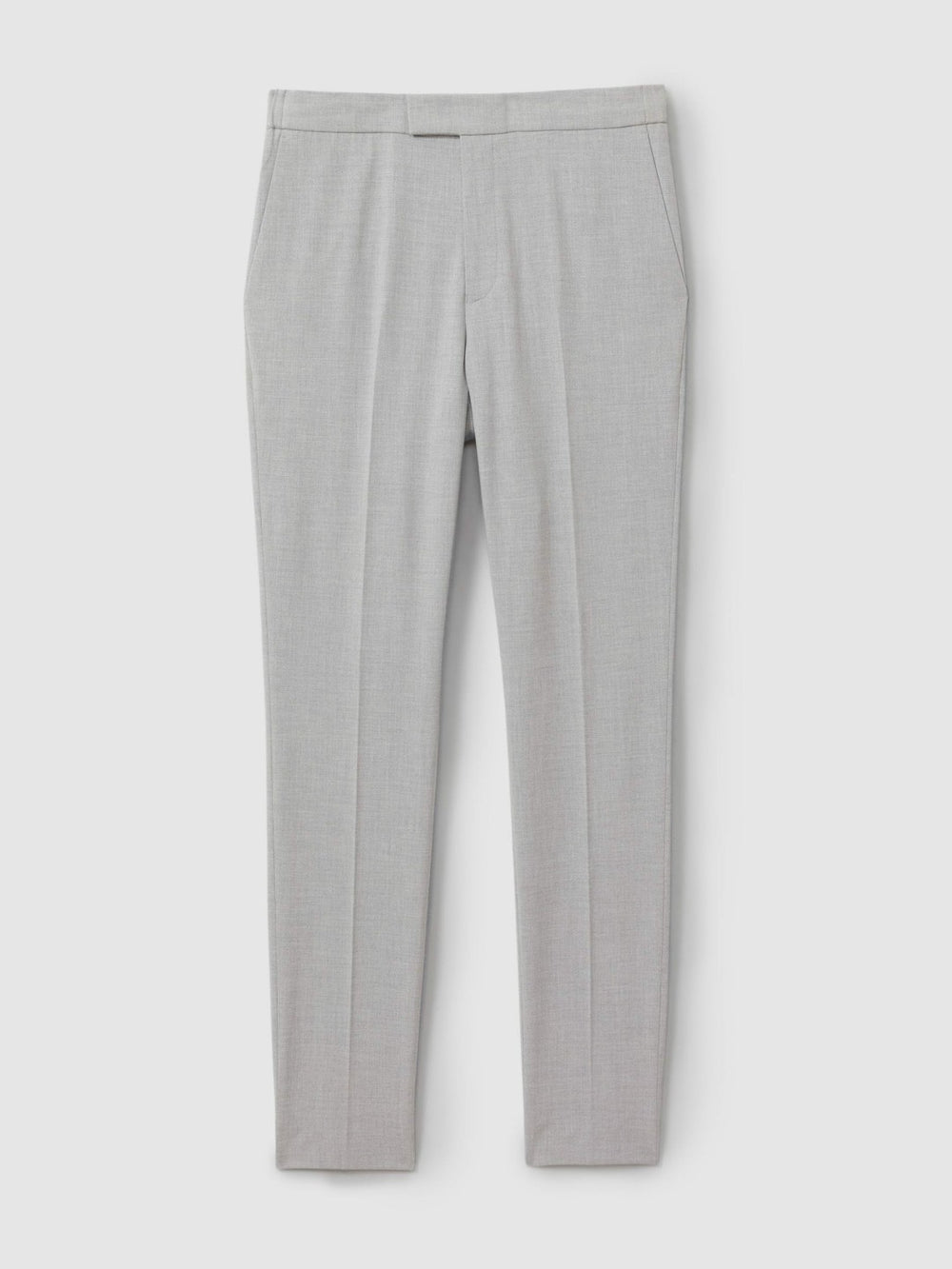 Men Slim-Fit Drawstring Trousers in Grey