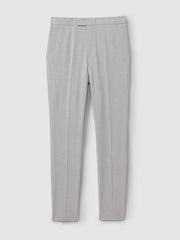 Men Slim-Fit Drawstring Trousers in Grey