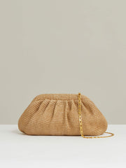 Women Raffia Clutch Bag in Natural