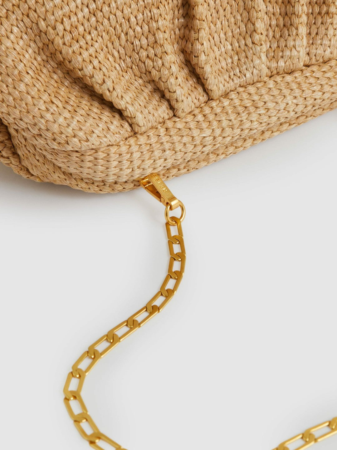 Women Raffia Clutch Bag in Natural