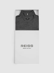 Men Pack of Two Merino Wool Jumpers in Derby Grey Marl