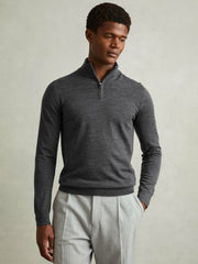 Men Pack of Two Merino Wool Jumpers in Derby Grey Marl