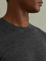 Men Pack of Two Merino Wool Jumpers in Derby Grey Marl