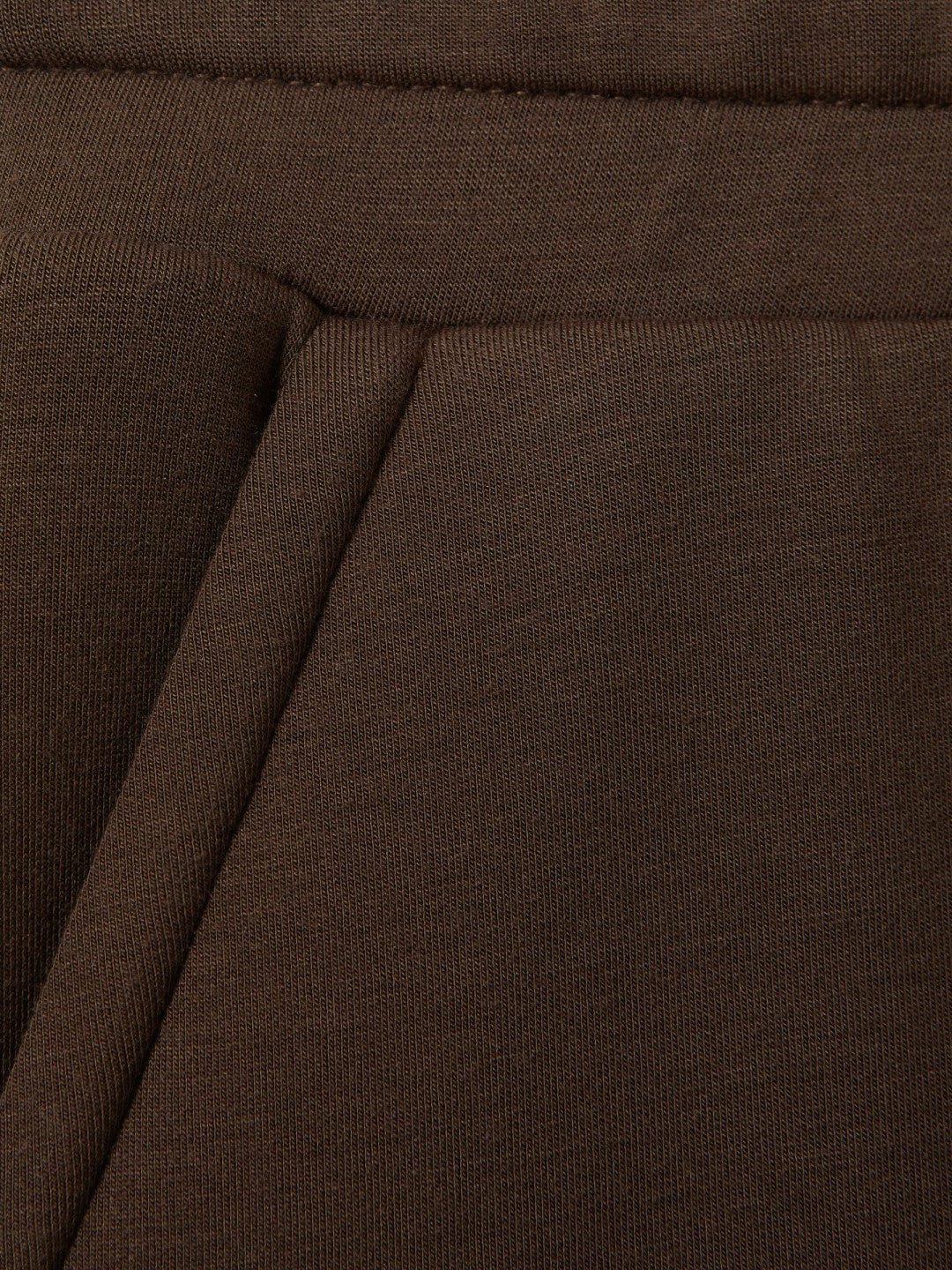 Women Interlock Wide-Leg Joggers in Chocolate