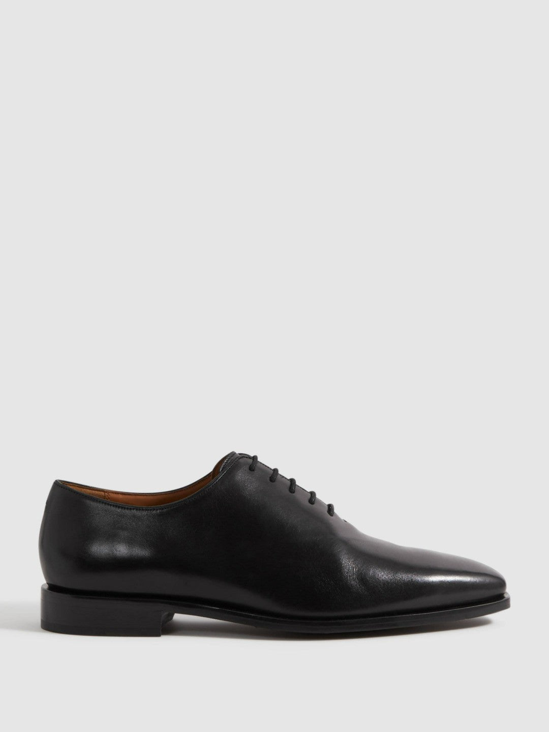 Men Leather Lace-Up Shoes in Black