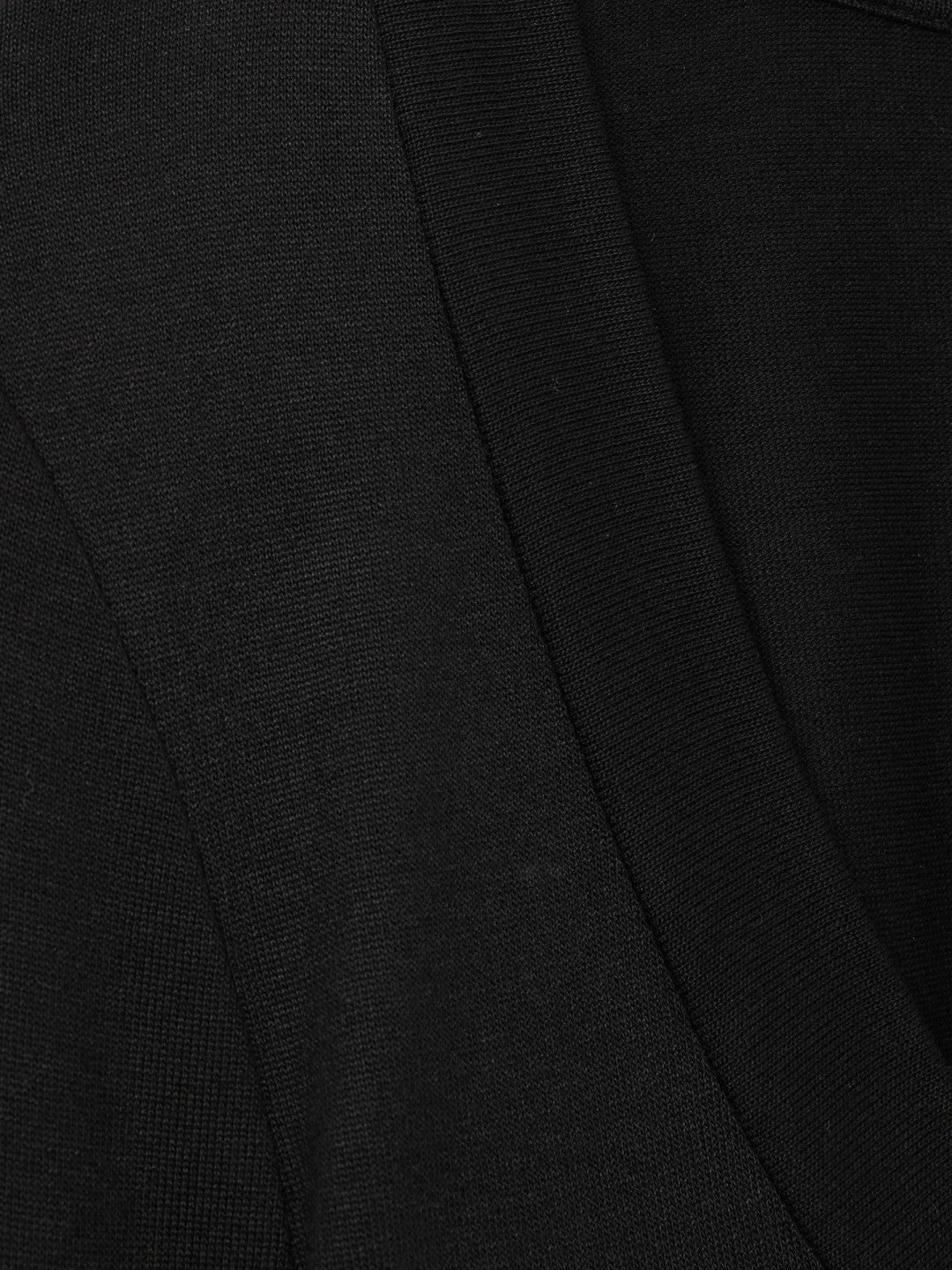 Women Jersey V-Neck Top in Black