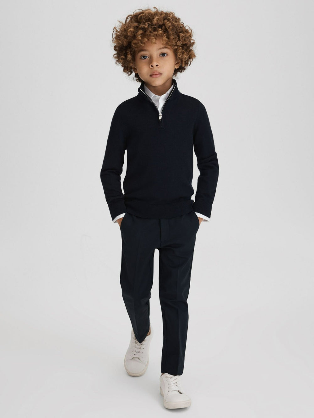 Children & Baby 3-9 yrs Slim Fit Cotton Shirt in White