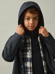 Children & Baby 9-13 yrs Water Repellent Hooded Coat in Navy
