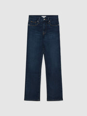 Women Good American Slim Fit Cropped Jeans in Blue