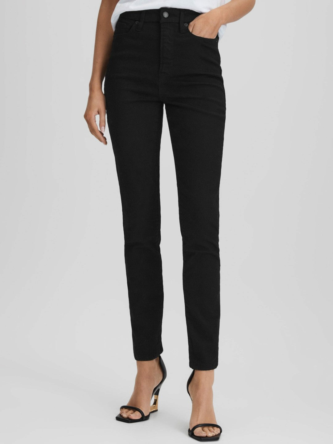 Women Good American Ultra High Skinny Jeans in Black