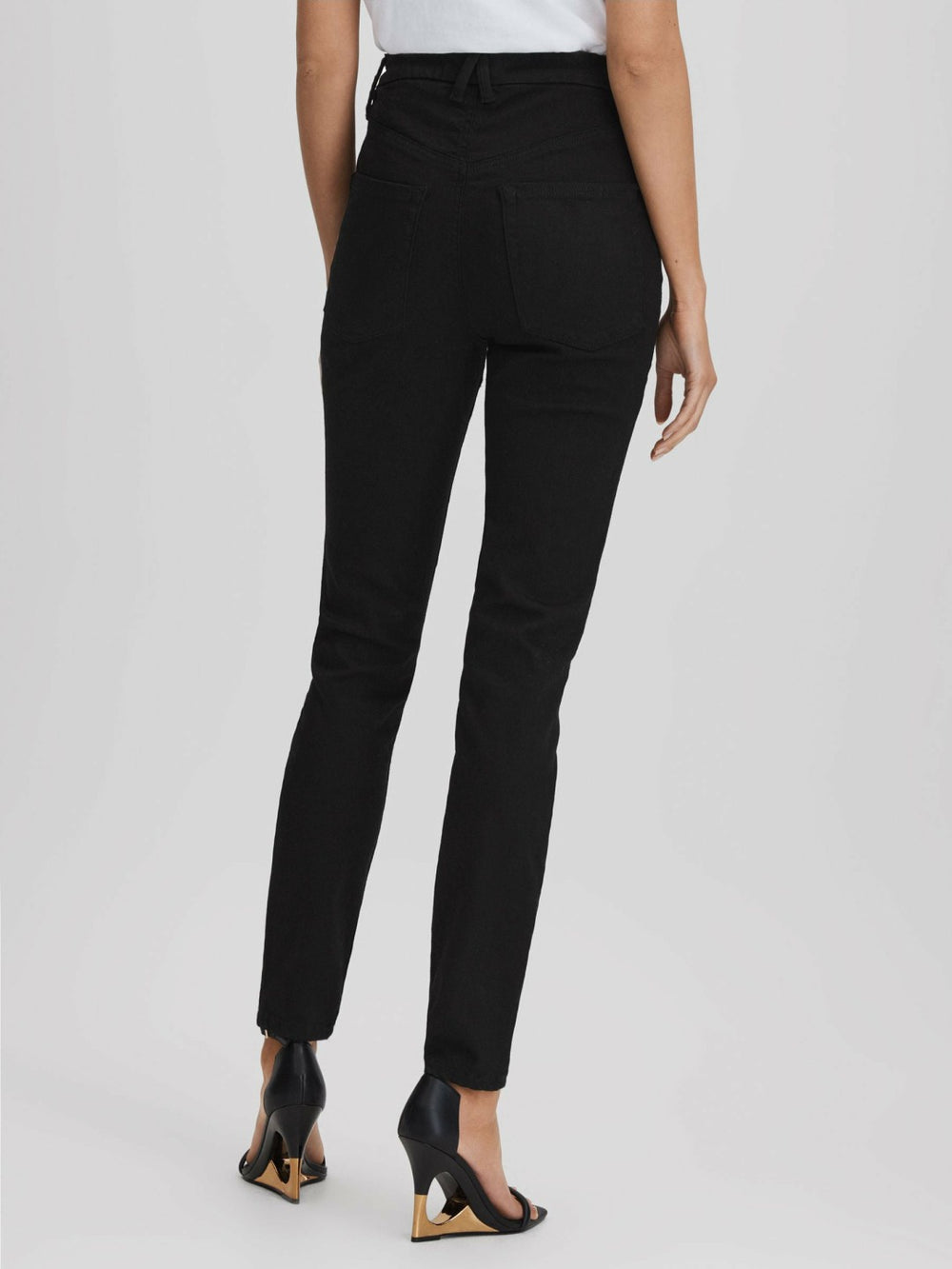 Women Good American Ultra High Skinny Jeans in Black