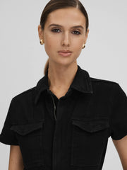 Women Good American Denim Jumpsuit in Black