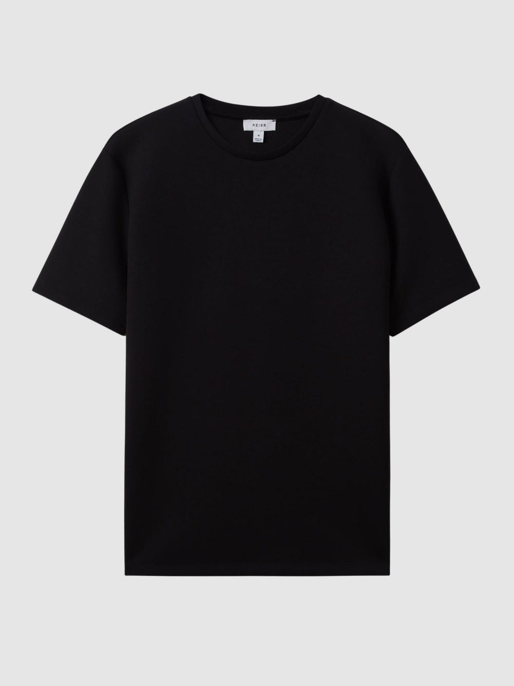 Men Interlock Jersey Crew Neck T-Shirt in Black
