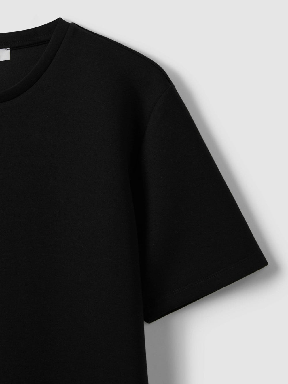 Men Interlock Jersey Crew Neck T-Shirt in Black