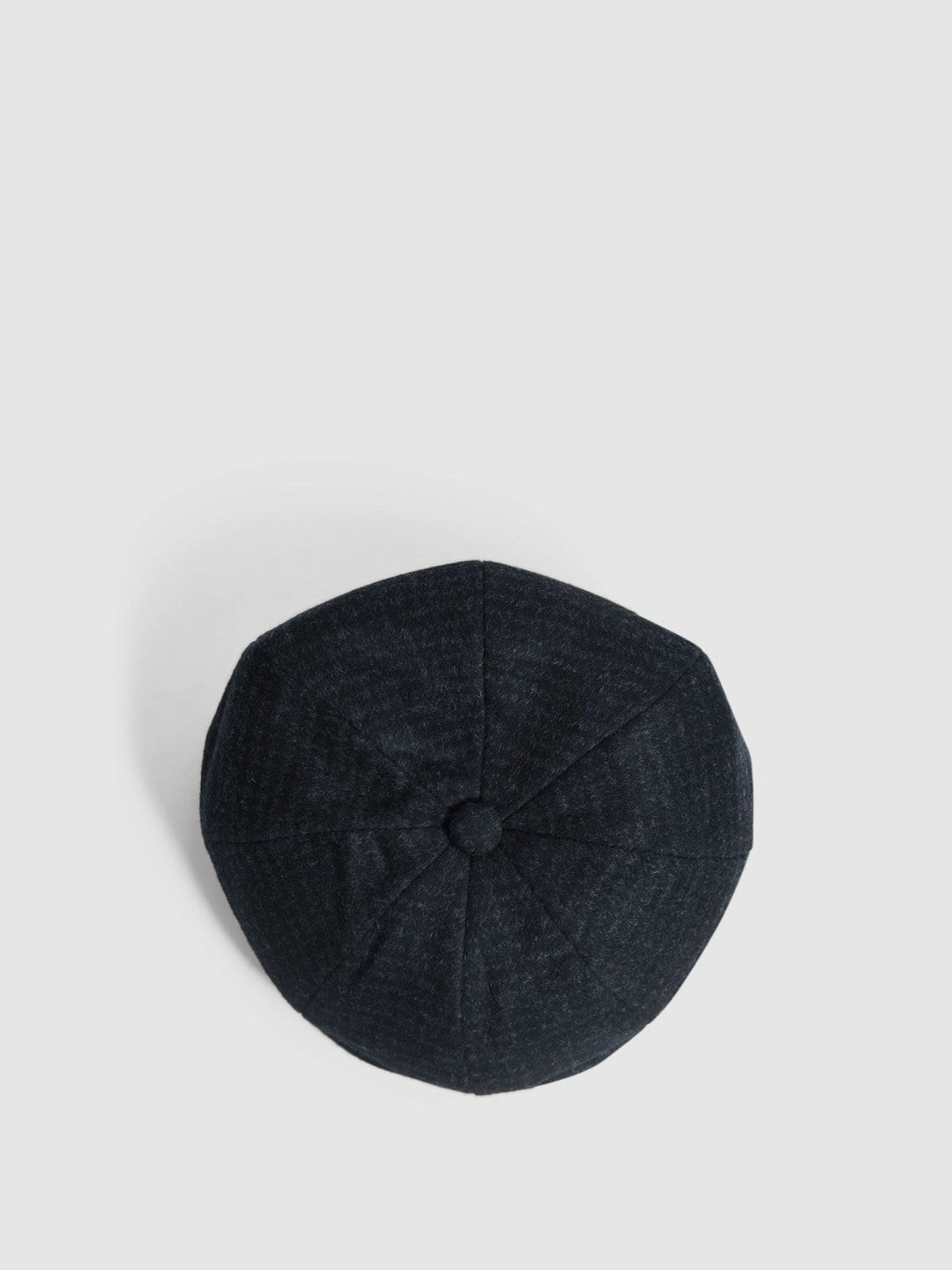 Men Wool Blend Baker Boy Cap in Navy
