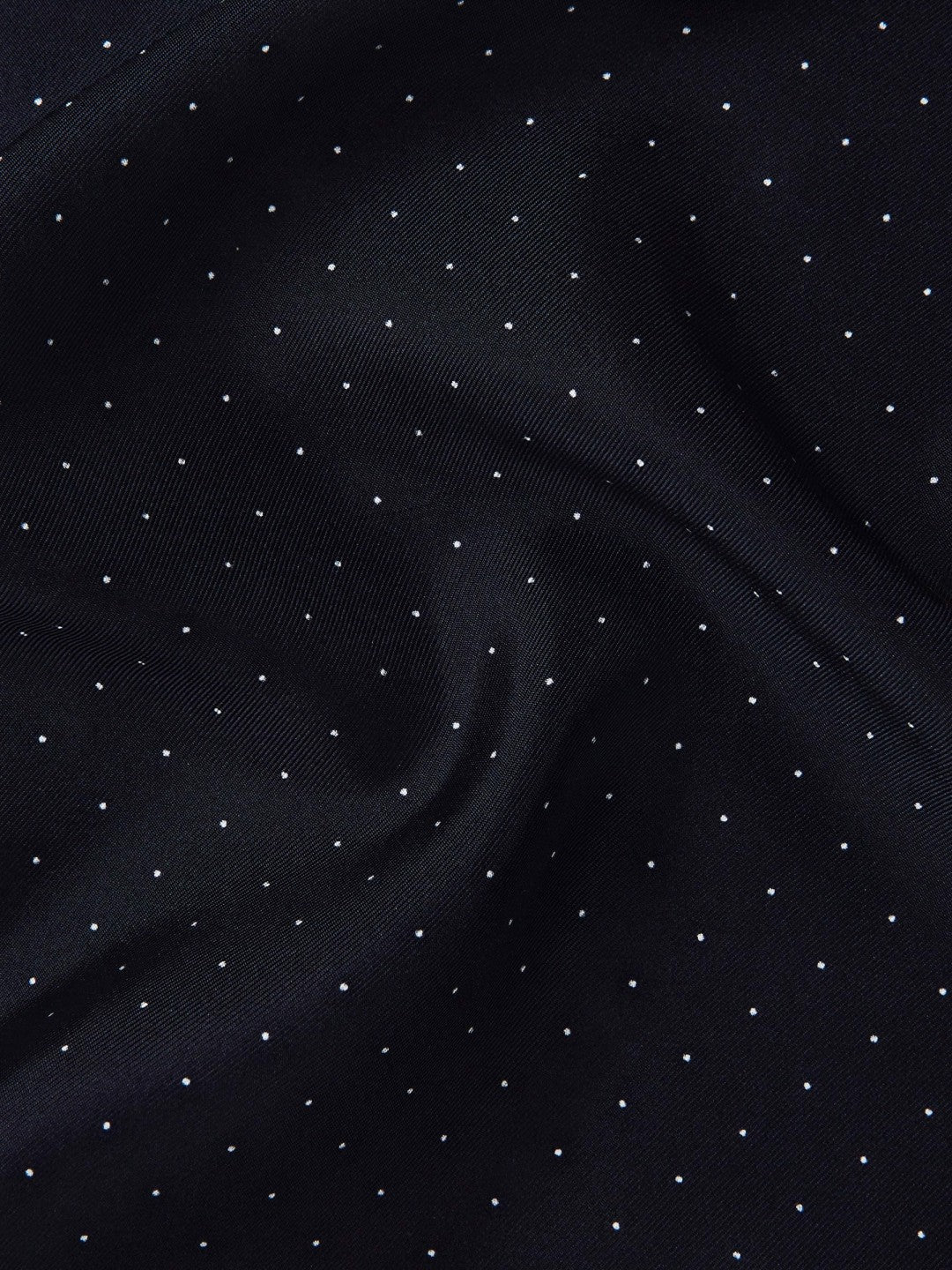 Men Polka Dot Silk Pocket Square in Navy