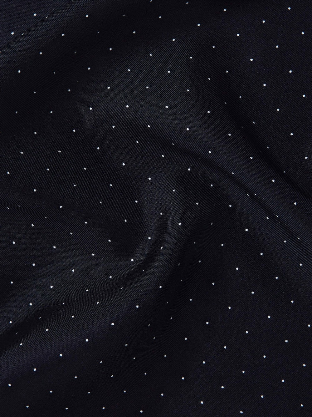 Men Polka Dot Silk Pocket Square in Navy