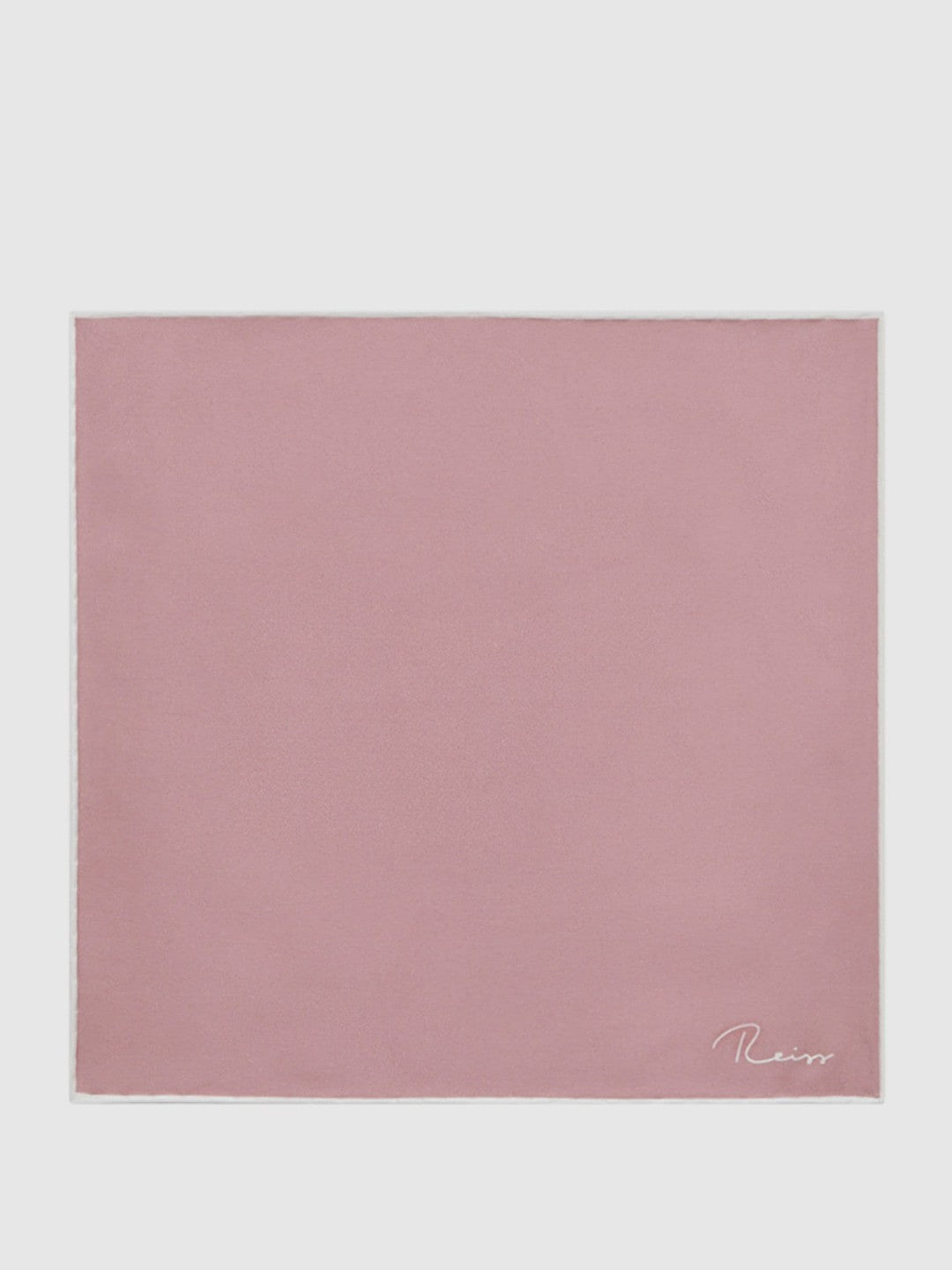 Men Plain Silk Pocket Square in Pink