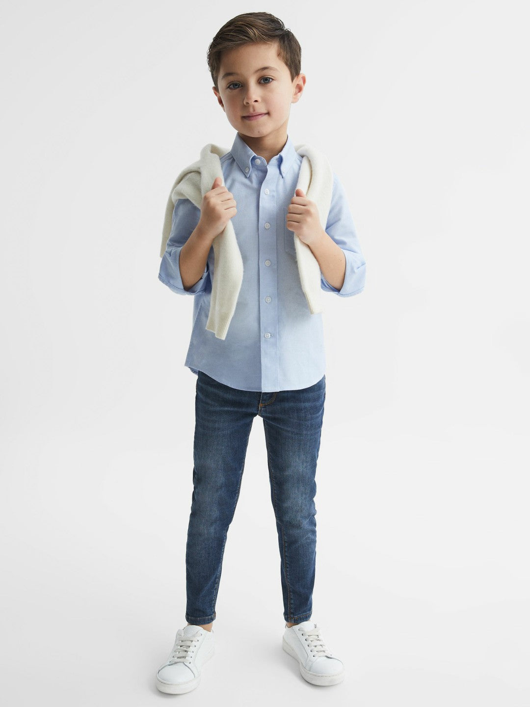 Children & Baby 4-9 yrs Button Down Oxford Shirt in Soft Blue