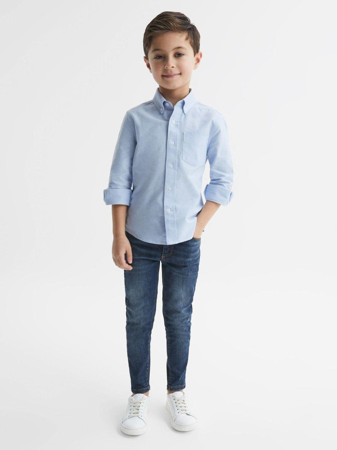 Children & Baby 4-9 yrs Button Down Oxford Shirt in Soft Blue