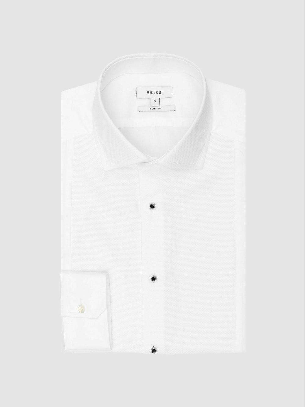 Men Slim Fit Dinner Shirt in White
