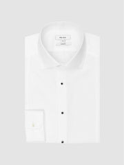 Men Slim Fit Dinner Shirt in White