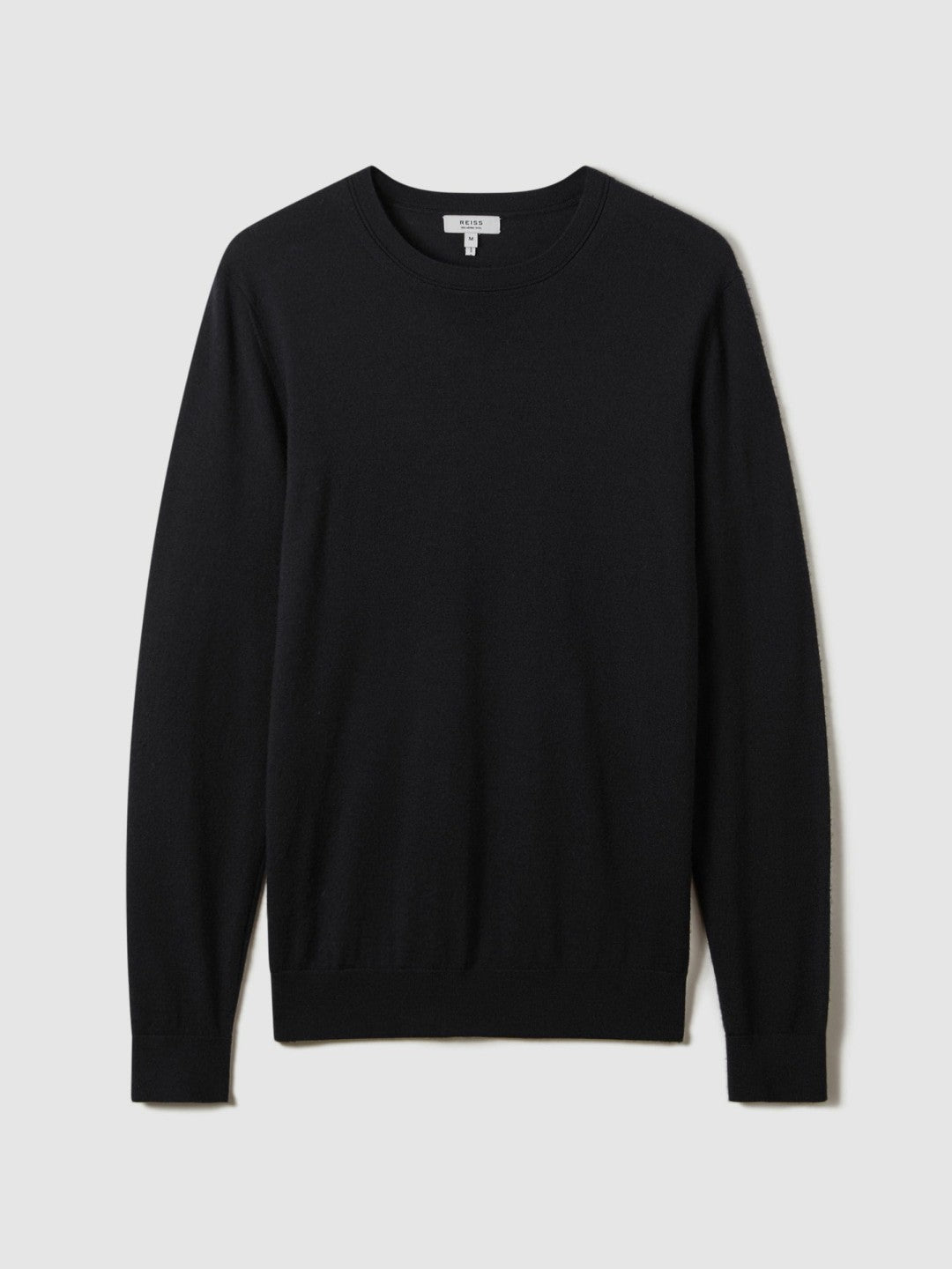 Men Merino Wool Crew Neck Jumper in Navy