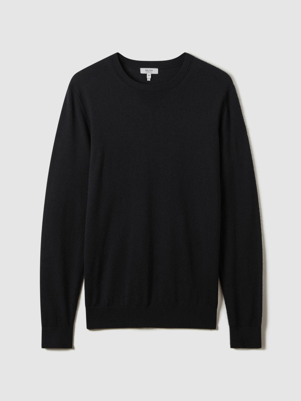 Men Merino Wool Crew Neck Jumper in Navy
