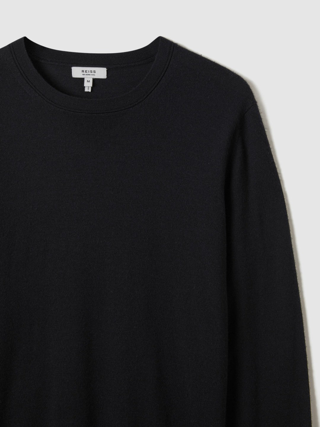 Men Merino Wool Crew Neck Jumper in Navy