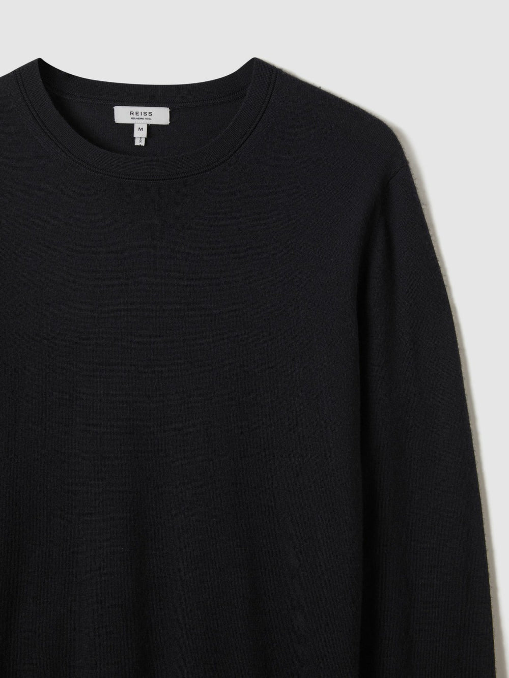 Men Merino Wool Crew Neck Jumper in Navy